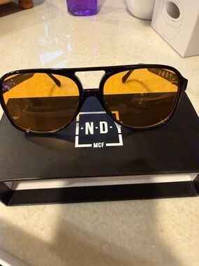 INDY Amber Lens Women's Aviator Sunglasses
